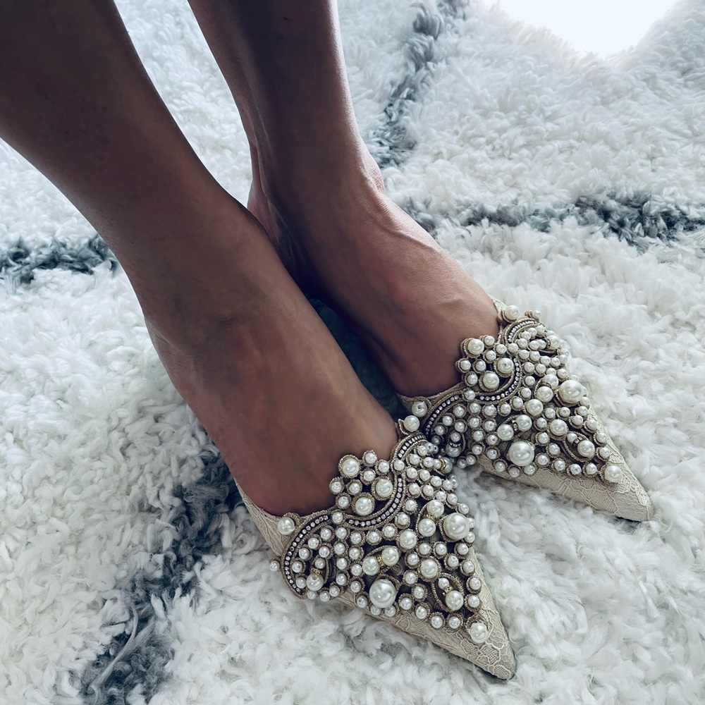 💎Shoes pearl jewellery 💎 handmade 🛍